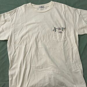 Bode Cream Embroidered Pocket Crewneck T-Shirt